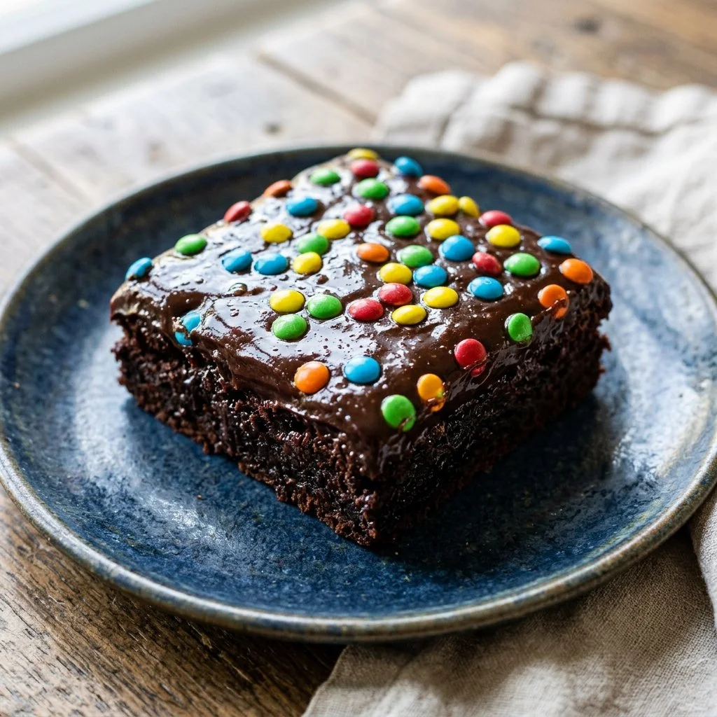 Delicious Cosmic Brownies with colorful candy toppings