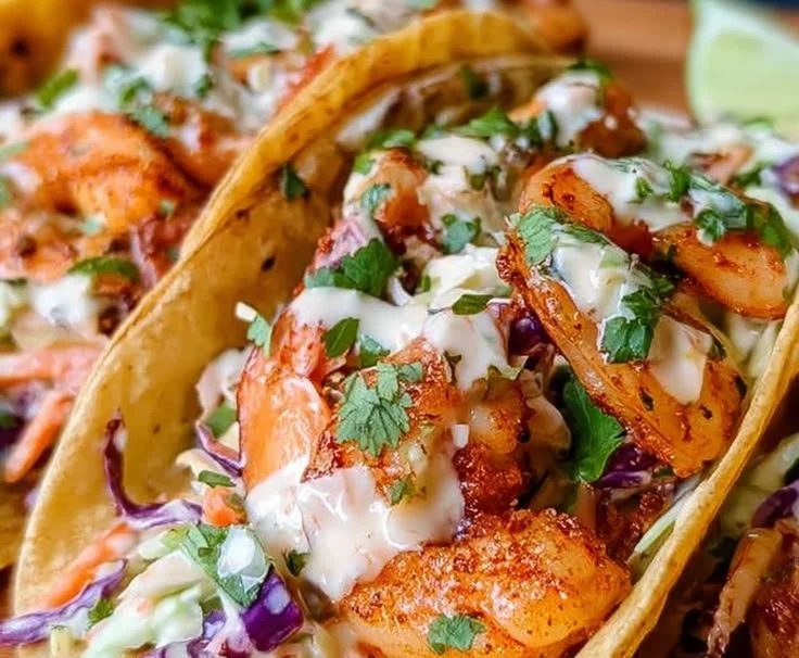 Easy 15-minute shrimp tacos with fresh toppings and tortillas