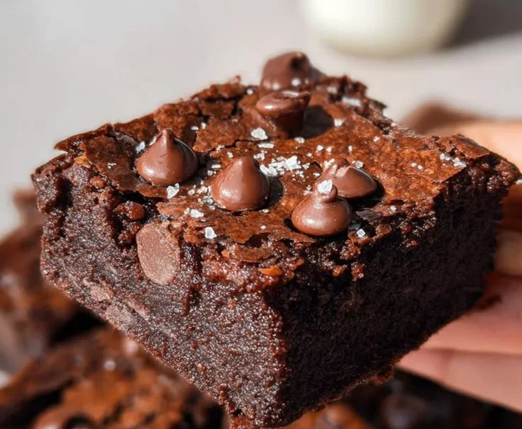 Delicious Greek Yogurt Brownies served on a plate