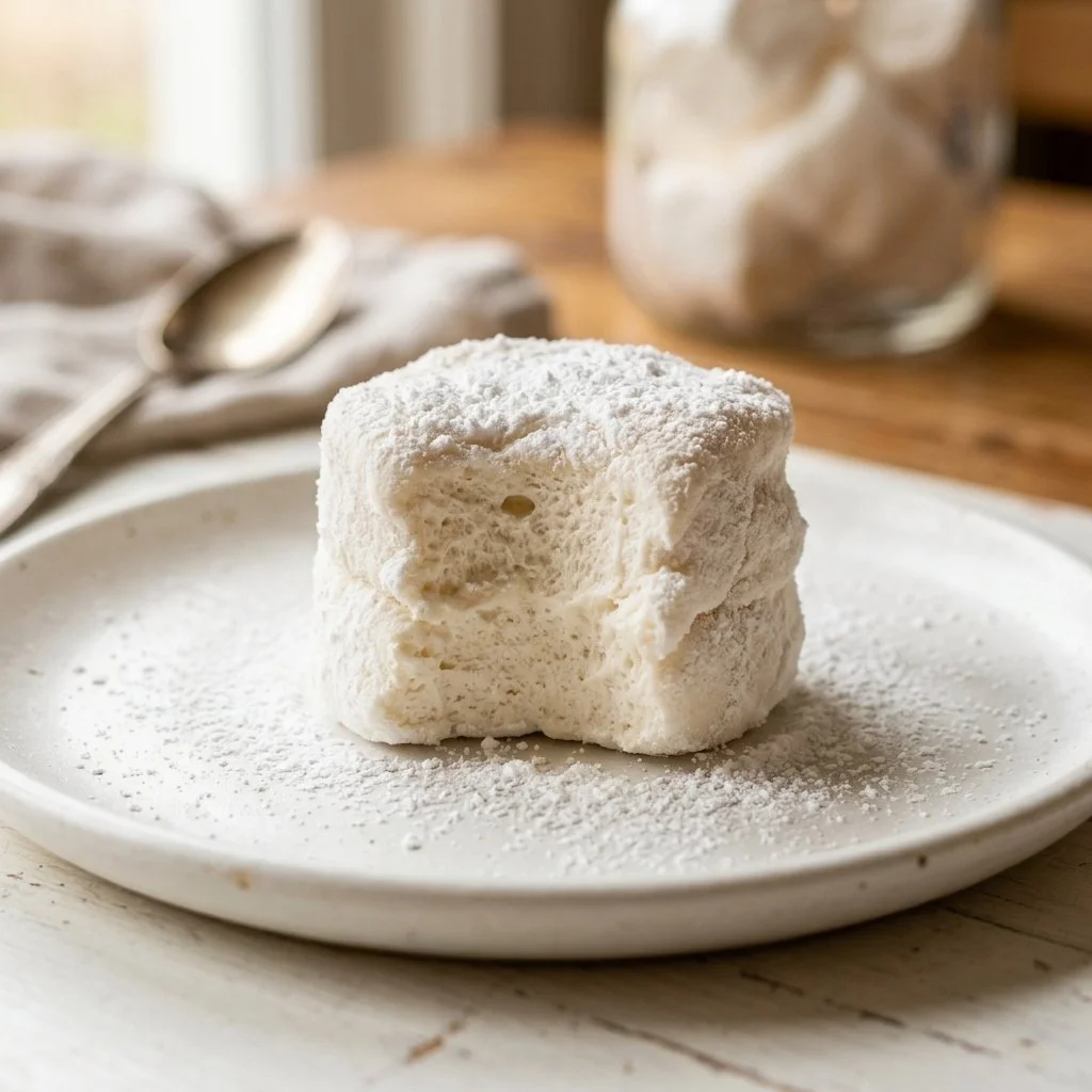 Homemade marshmallows recipe with fluffy and soft marshmallows