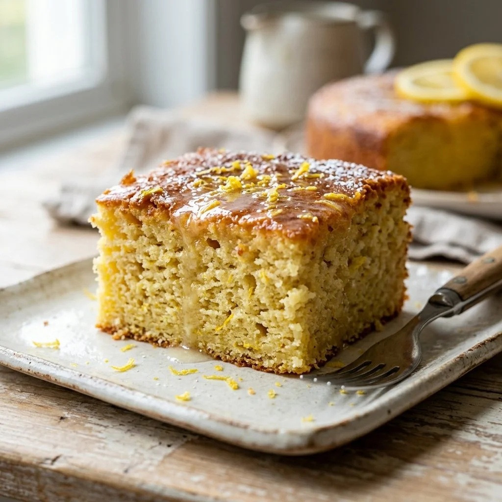 Delicious Italian Lemon Ricotta Cake with lemon zest and ricotta frosting