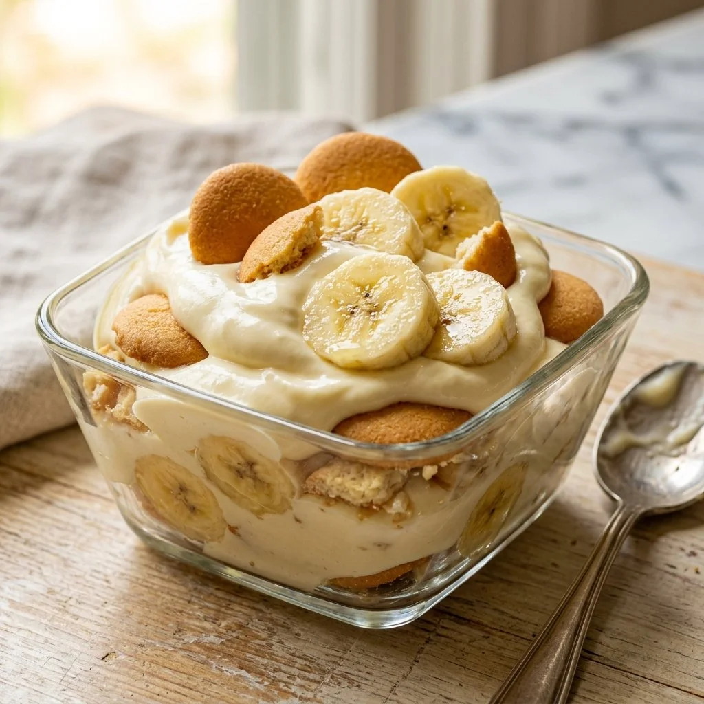 Delicious Magnolia Bakery banana pudding served in a dish