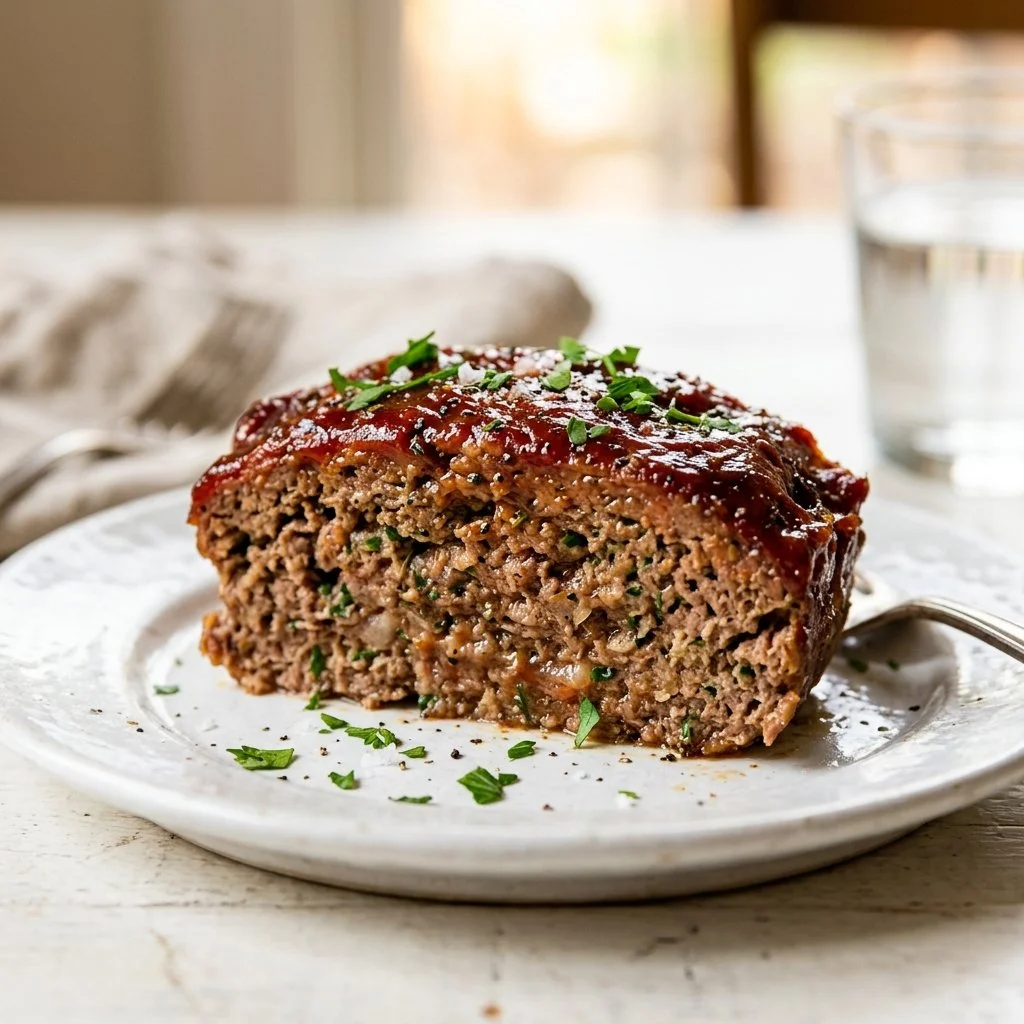 Delicious homemade meatloaf recipe with herbs and spices