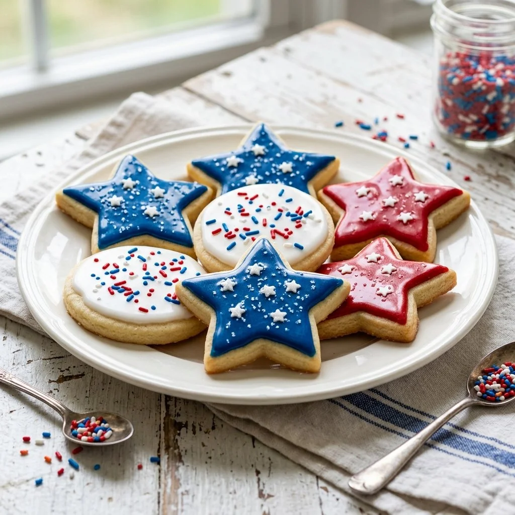 Deliciously decorated patriotic sugar cookies for festive celebrations