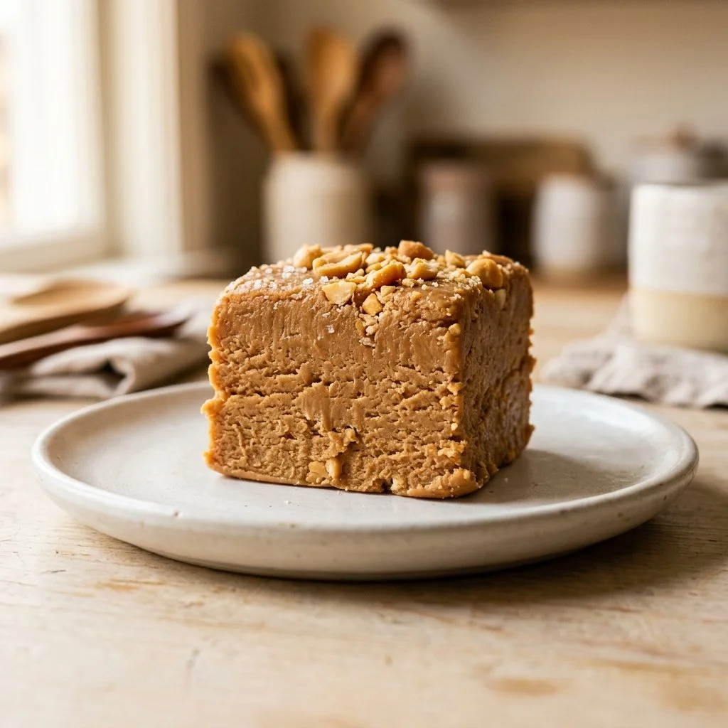 Delicious homemade peanut butter fudge ready to enjoy