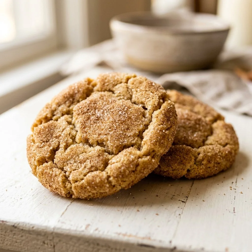 Delicious homemade snickerdoodle cookies with cinnamon sugar topping