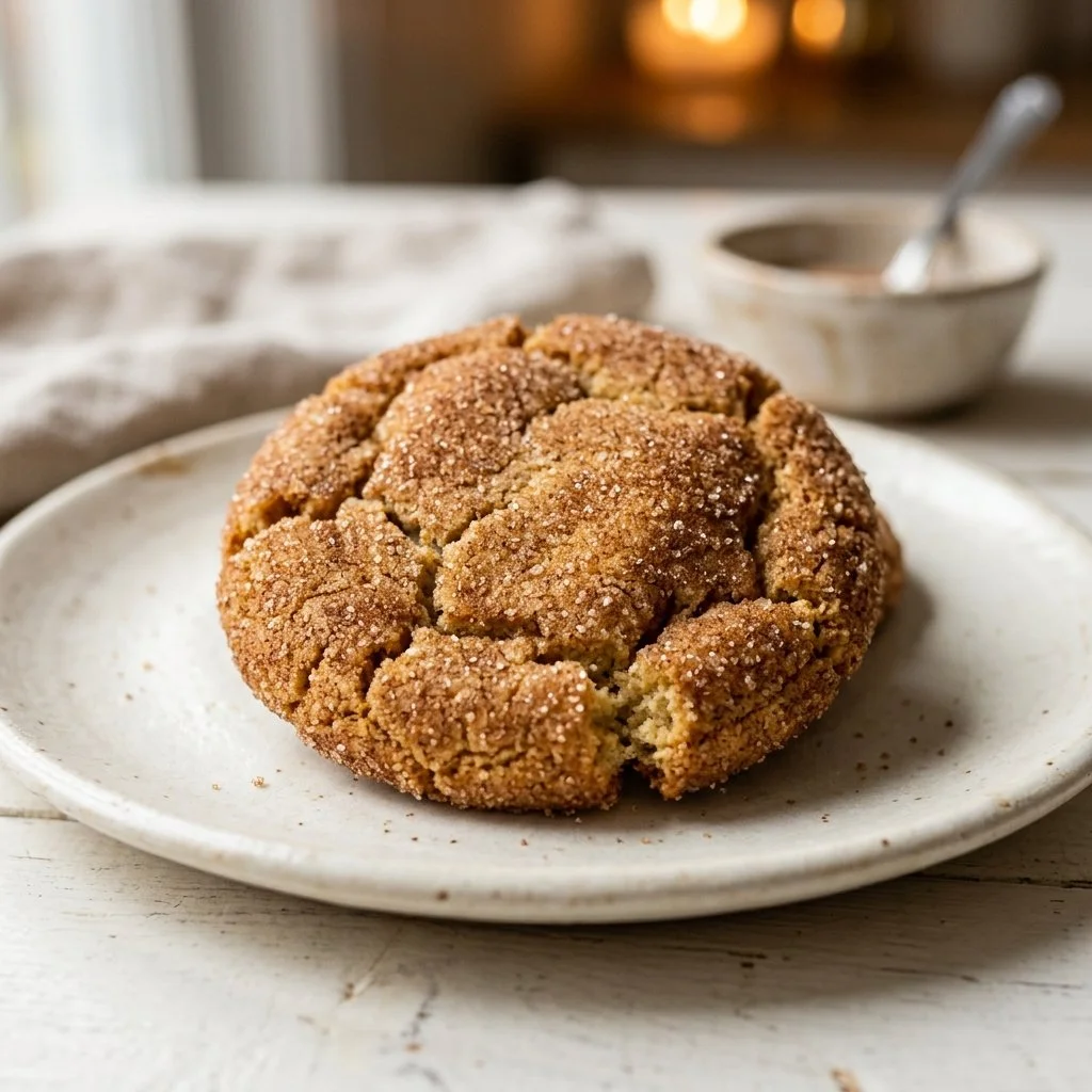 Delicious homemade snickerdoodle cookies topped with cinnamon sugar