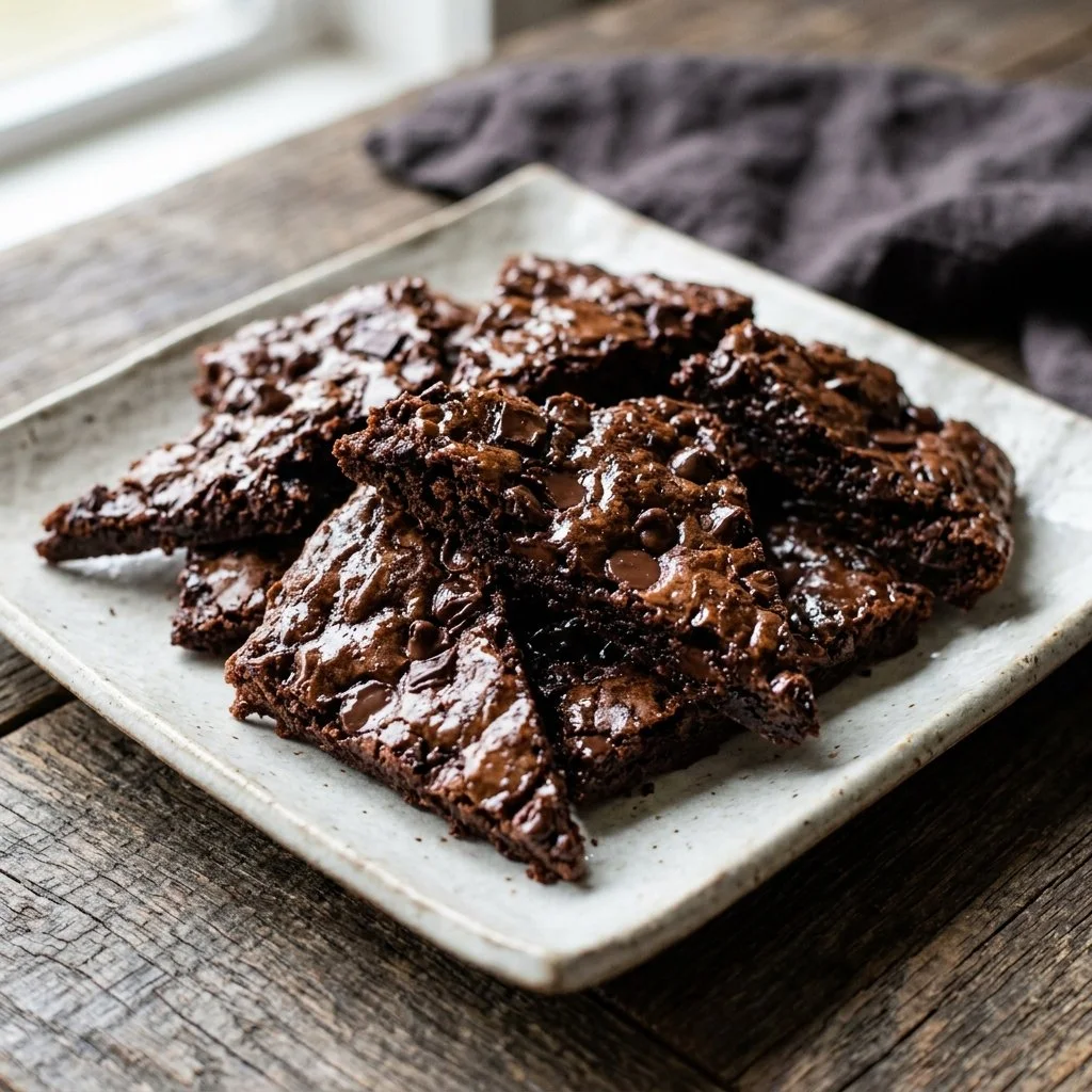 Delicious Brownie Brittle in a bowl, showcasing its crispy texture and chocolaty flavor.