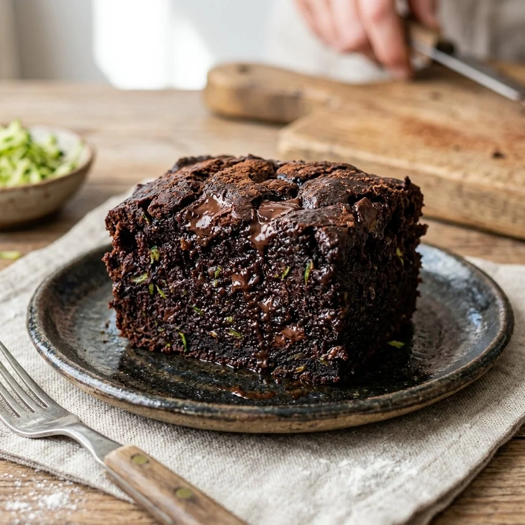 Deliciously moist chocolate zucchini bread topped with chocolate chips