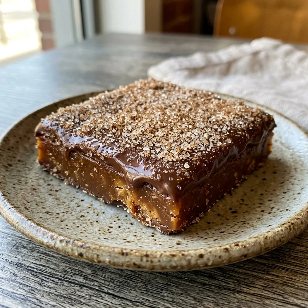 Delicious churro toffee pieces sprinkled with cinnamon sugar.