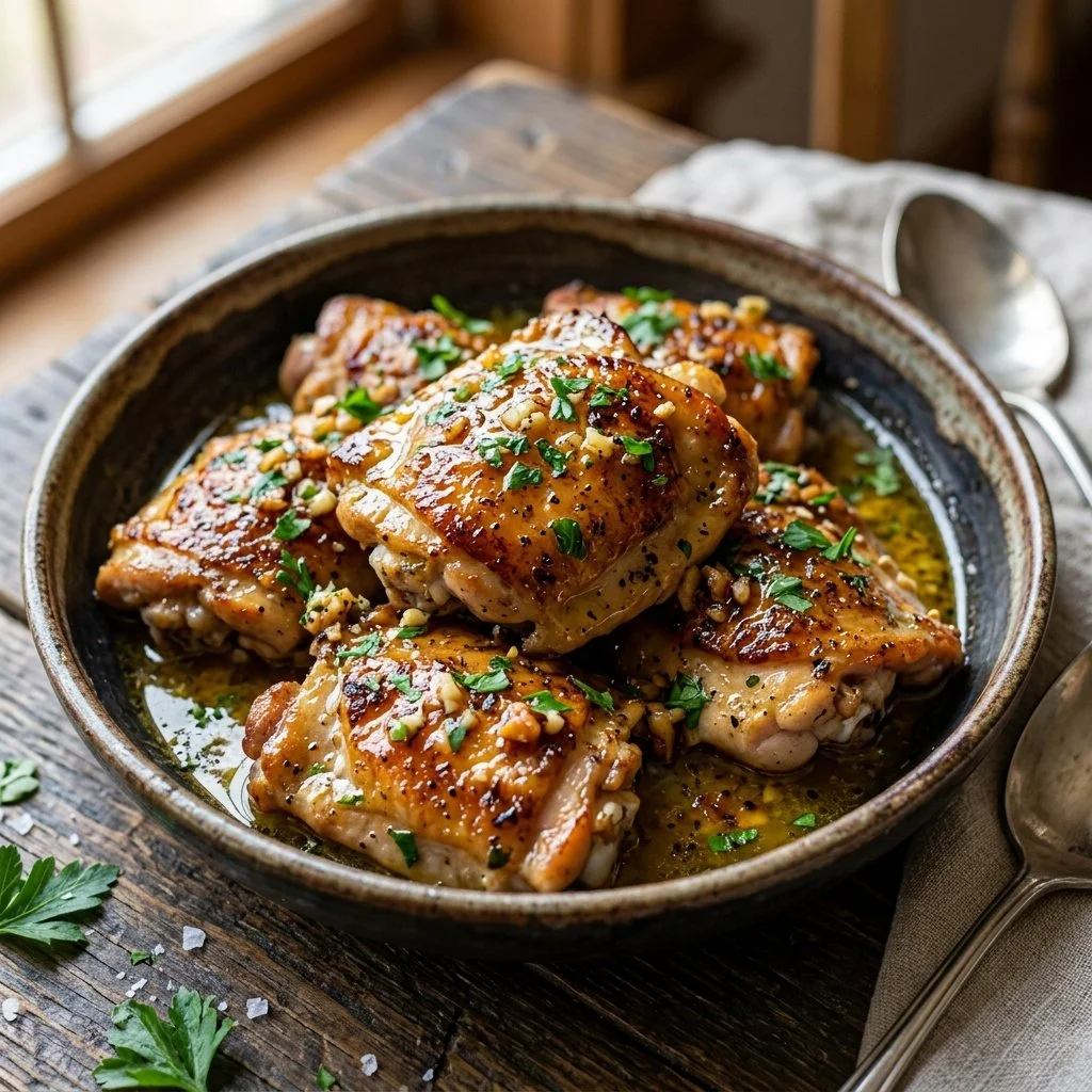Delicious Garlic Butter Chicken recipe with tender chicken in rich garlic butter sauce