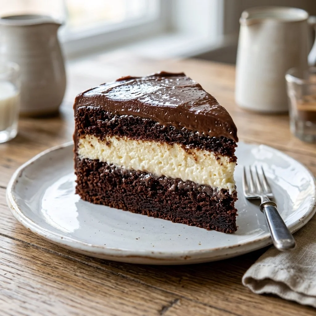 Delicious slice of Italian Love Cake showcasing its rich layers and toppings.