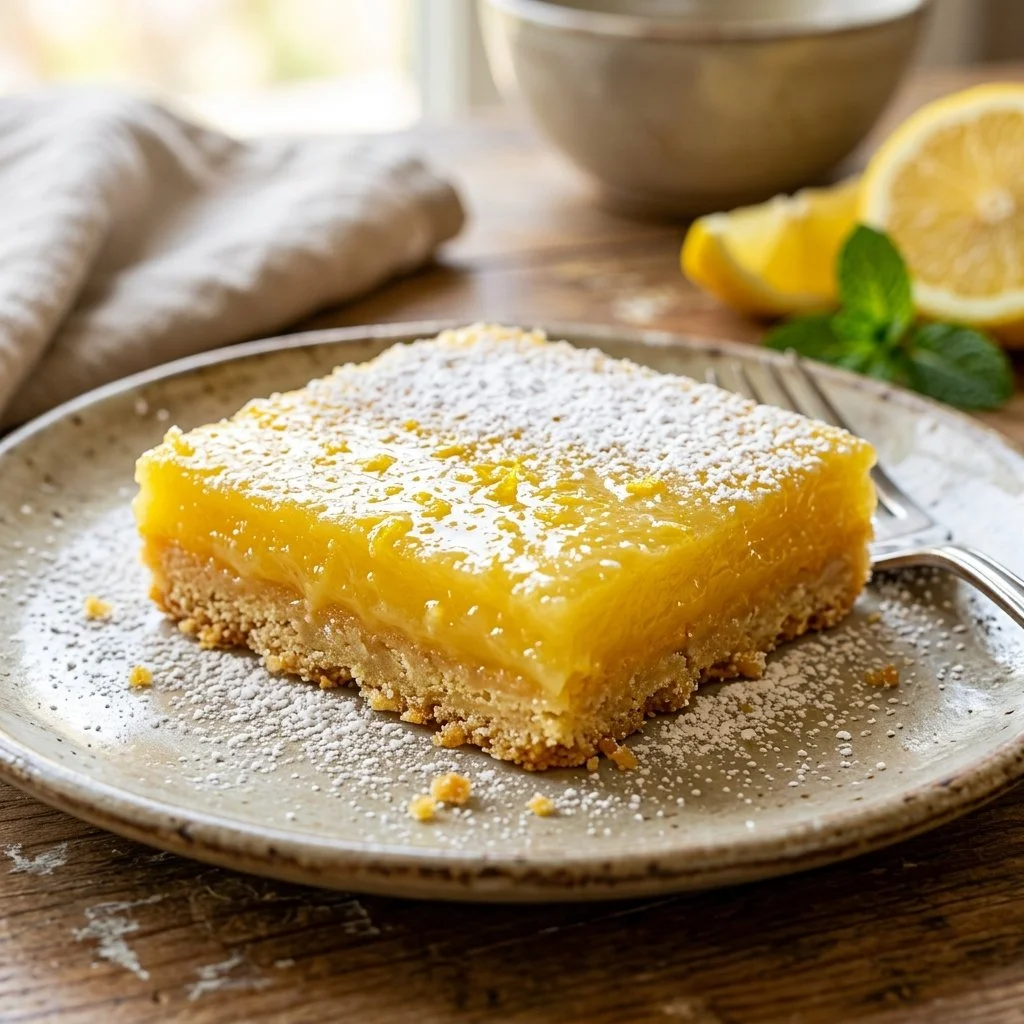 Delicious homemade lemon bars with a golden crust and zesty filling