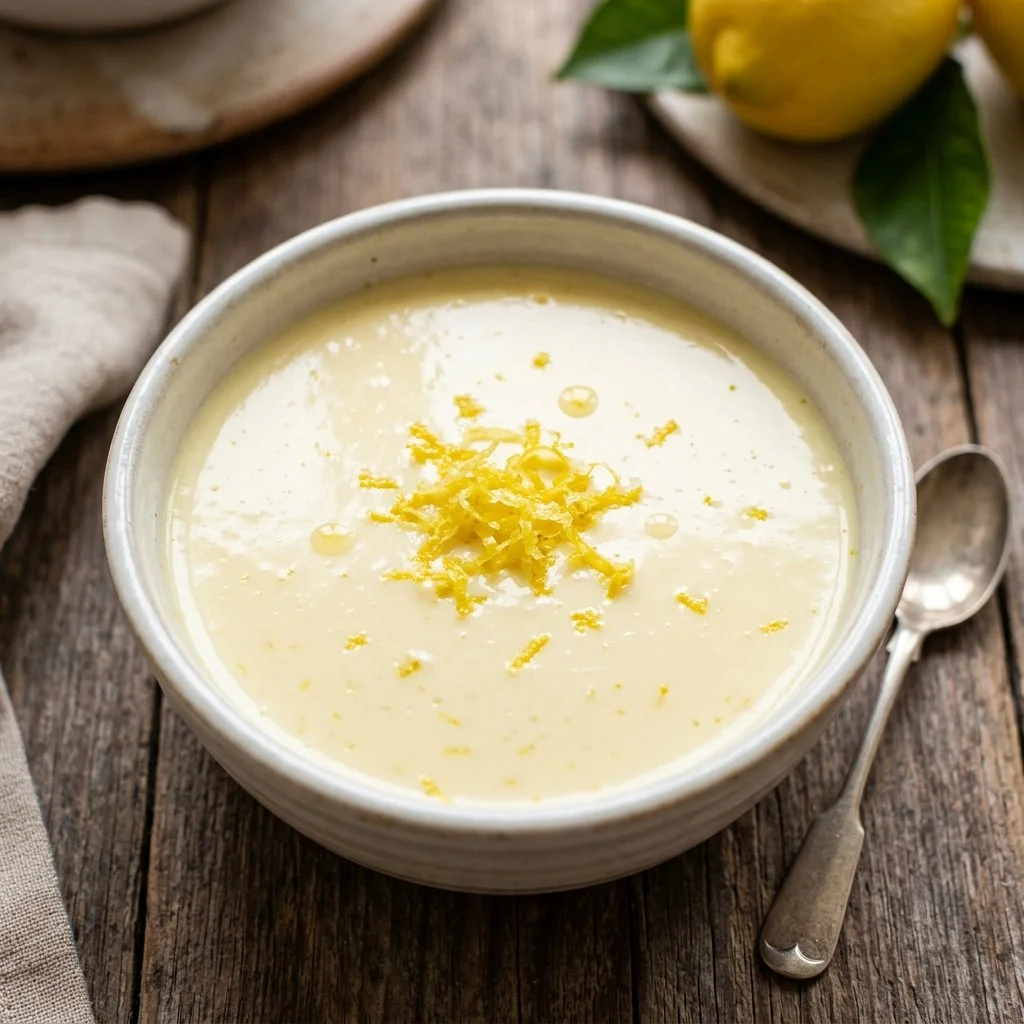 Delicious Lemon Posset dessert with fresh lemon and creamy texture