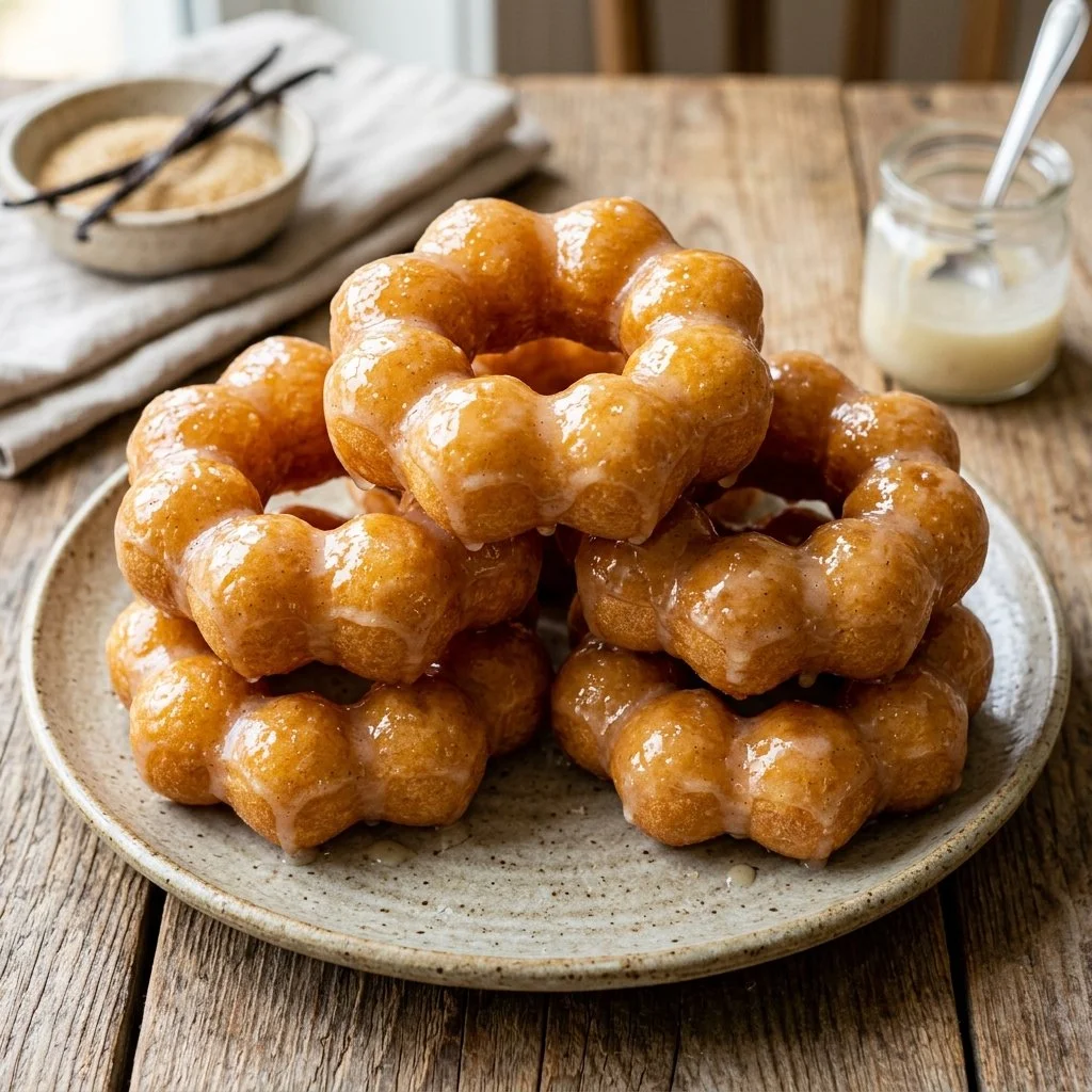 Delicious homemade mochi donuts with colorful toppings and glazes.