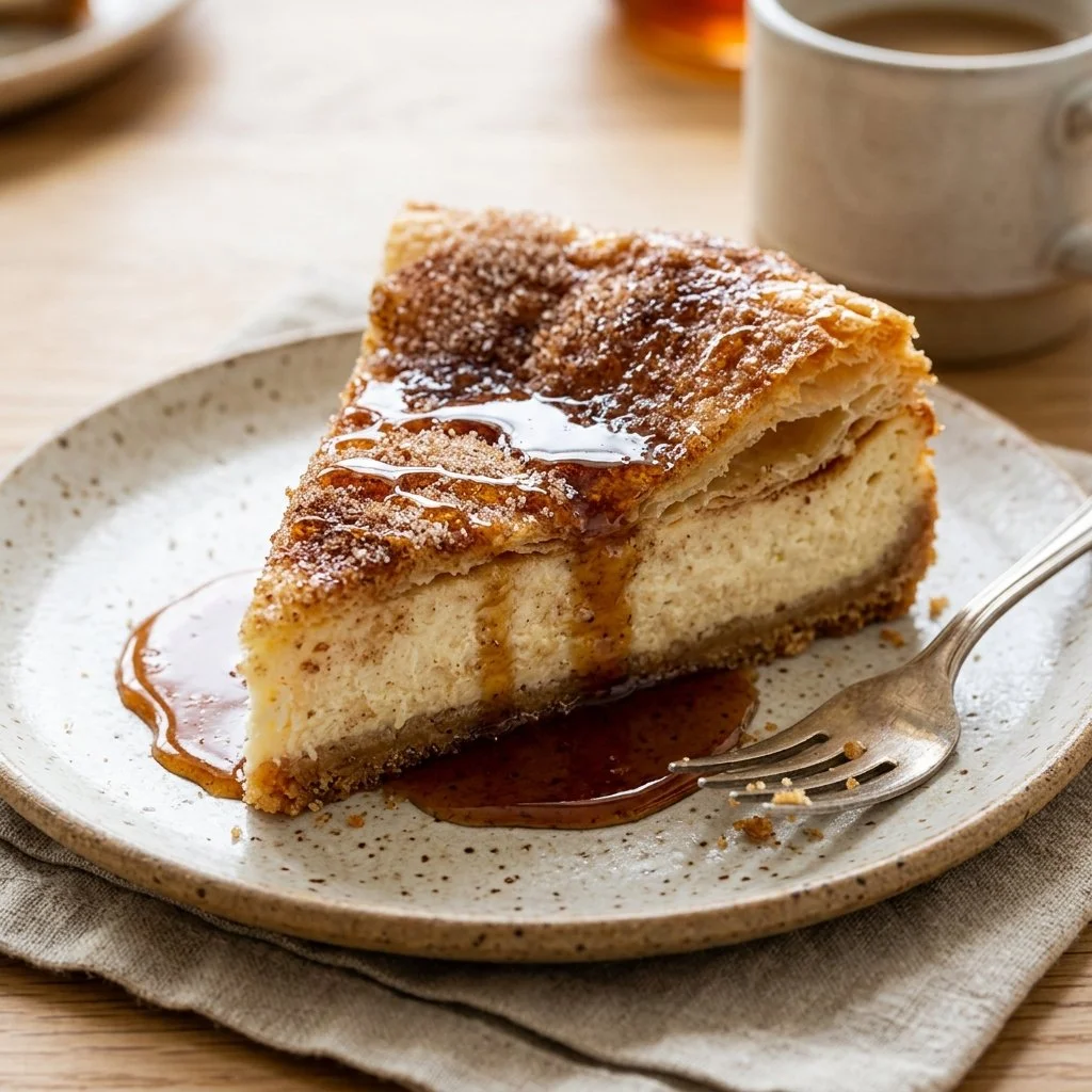 Delicious Sopapilla Cheesecake with a golden crust and creamy filling