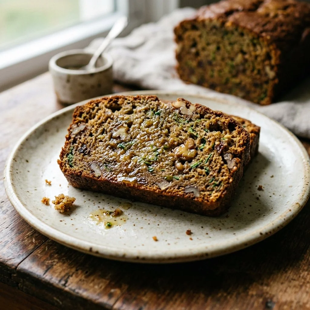 Delicious homemade zucchini bread fresh out of the oven